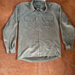 Suede Button-Up Shirt